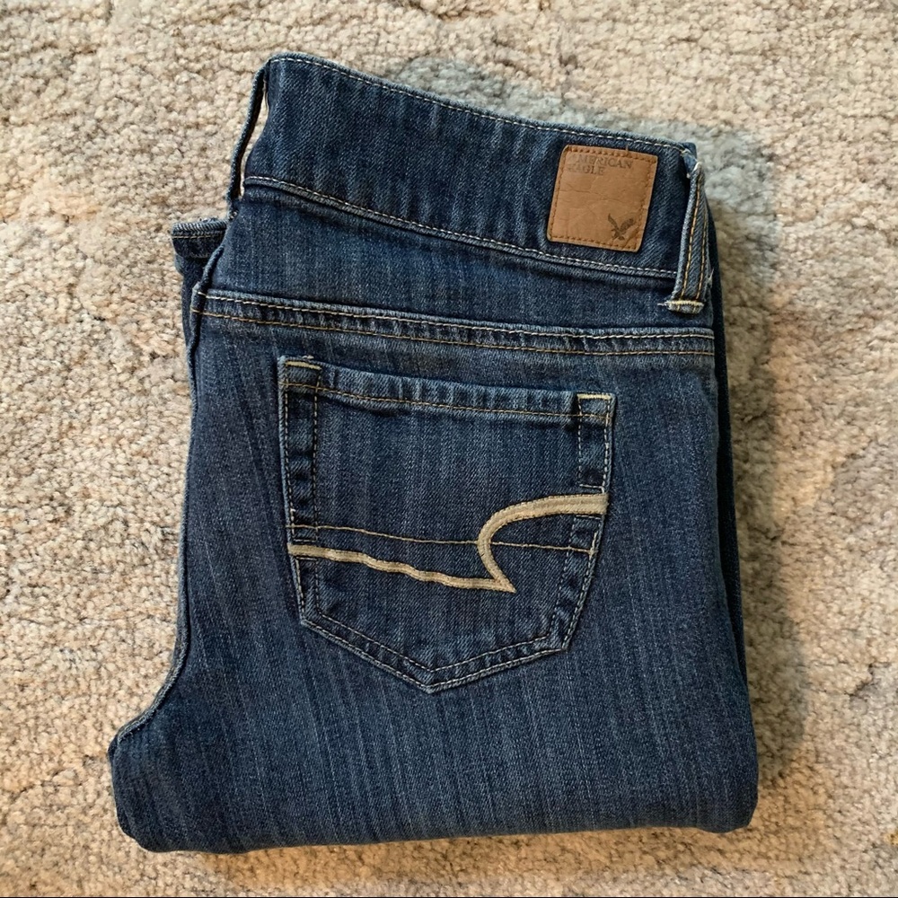 American Eagle Artist Bootcut Denim Jeans 6 Long
